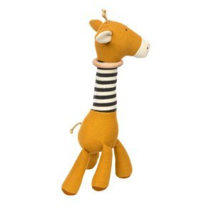 sigikid ® pletená uchopovací žirafa žlutá