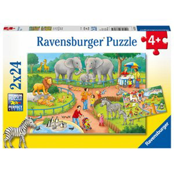 Ravensburger Puzzle 2x24 - Den v zoo