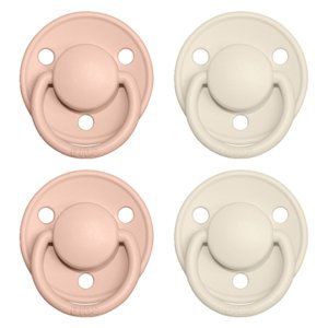 BIBS Dudlík De Lux Ivory / Blush 0-36 měsíců, 4 ks.