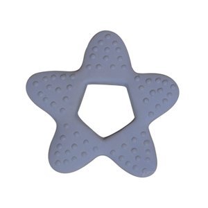 Filibabba Kousací kroužek Star z přírodního kaučuku - Powder Blue