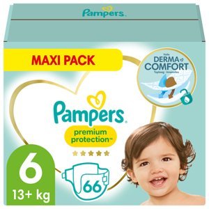 Pampers Premium Protection , Gr.6 Extra Large , 13-18 kg, Maxi balení (1x 66 plen)