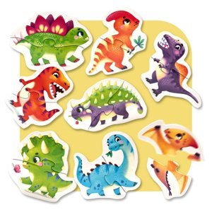 Puzzle Cubika 8 v 1 Veselí dinosauři