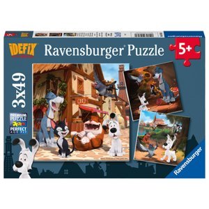 Ravensburger Puzzle 3 x 49 dílků Dogmatix a jeho zvířecí přátelé