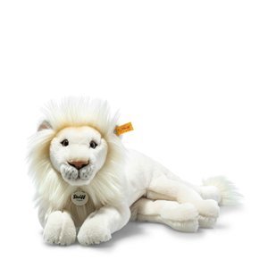 Steiff Lion Timba bĂ­lĂˇ leĹľĂ­cĂ­, 43 cm