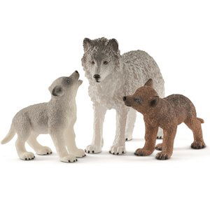 Schleich Vlčí matka s mláďaty 42472