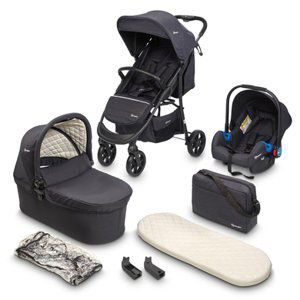 babyGO kombinovaný kočárek Style 3 v 1 2023 Black