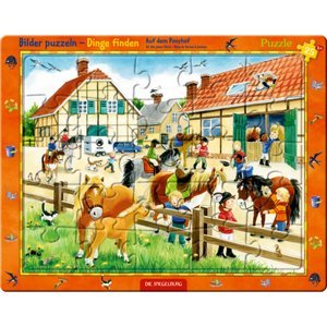 SPIEGELBURG COPPENRATH Rámové puzzle - Na poníkově farmě (25 dílků)