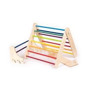 LEG & GO Lezecký trojúhelník - Lezecká stěna (švédská) 2v1, Rainbow