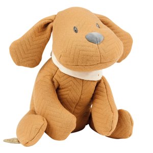 Nattou Charlie Cuddly Toy Dog Jacquard Caramel