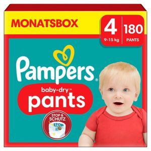 Pampers Baby-Dry Pants, velikost 4 Maxi, 9-15 kg, měsíční balení (1 x 180 plen)