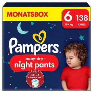 Pampers Baby-Dry Pants Night , velikost 6, 15 kg+, měsíční balení (1 x 138 plen)