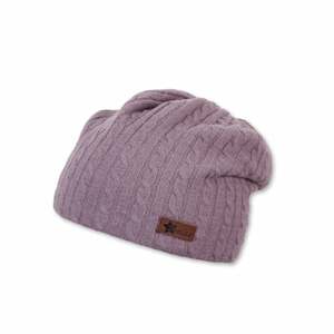 Sterntaler Čepice Slouch Beanie Cable Knit Purple