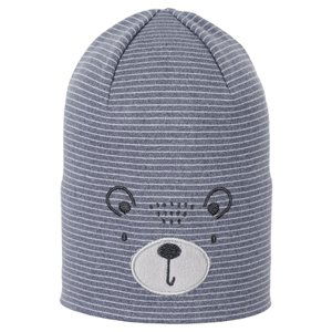 Sterntaler Čepice Slouch Beanie Bear blue melange