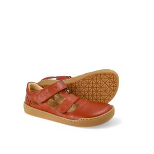 Dětské barefoot sandály CRAVE SHELLWOOD Cognac, hnědá - 34