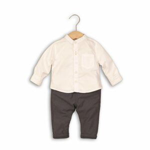 Kojenecký set, košile a kalhoty, Minoti, GREY 3, kluk - 86/92 | 18-24m