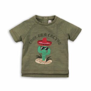 Tričko chlapecké s krátkým rukávem, Minoti, CACTUS 1, khaki - 56/62 | 0-3m