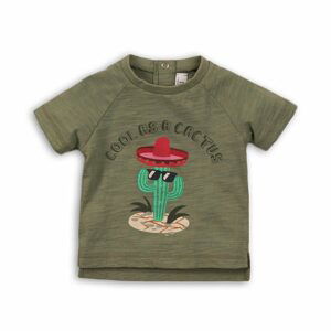 Tričko chlapecké s krátkým rukávem, Minoti, CACTUS 1, khaki - 80/86 | 12-18m