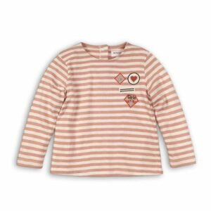Tričko dívčí bavlněné s dlouhým rukávem, Minoti, TRIP 7, růžová - 80/86 | 12-18m