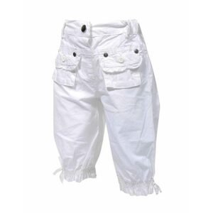 Kalhoty  3/4 dívčí, Pidilidi, PD852, bílá - 74 | 9m