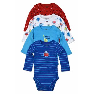 body kojenecké 4pack, s dlouhým rukávem, Pidilidi, PD1004, kluk - 62/68 | 3-6m