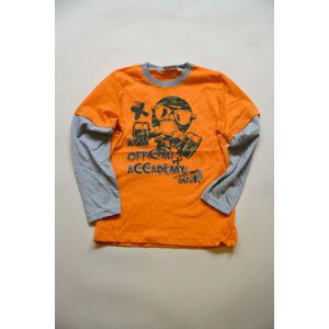 tričko chlapecké s dlouhým rukávem, Wendee, ozfb101639-1, oranžová - 110 | 5let