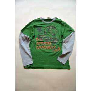 tričko chlapecké s dlouhým rukávem, Wendee, ozfb101639-2, zelená - 128 | 8let