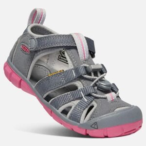 Dětské sandály SEACAMP II CNX JR, steel grey/rapture rose, Keen, 1020702, šedá - 36