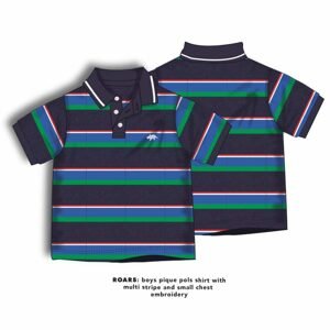 Tričko chlapecké Polo s krátkým rukávem, Minoti, Roar 5, kluk - 86/92 | 18-24m