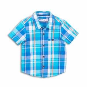 Košile chlapecká s krátkým rukávem, Minoti, Jeep 5, modrá - 74/80 | 9-12m