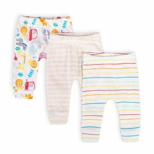 Kalhoty kojenecké 3pack, Minoti, Car 11, bílá - 56/62 | 0-3m