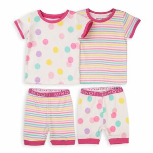 Pyžamo dívčí krátké, 2pack, Minoti, TG PYJ 10, růžová - 86/92 | 18-24m