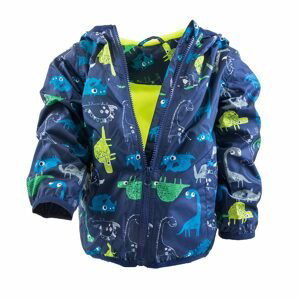 chlapecká jarní/podzimní bunda s potiskem a kapucí, Pidilidi, PD1092, modrá - 80/86 | 12-18m