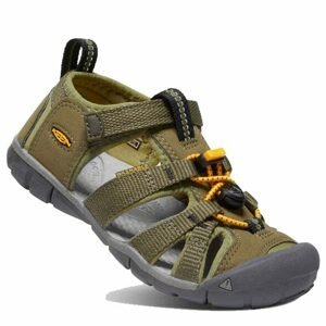Dětské sandály SEACAMP II CNX, military olive/saffron, keen, 1025145/1025131, khaki - 29