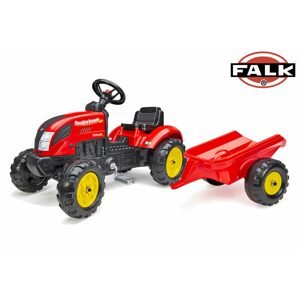 Šlapací traktor 2058L Country Farmer s vlečkou - červený, Falk, W014091