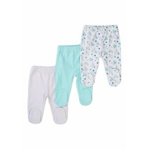 Kalhoty kojenecké 3pack, Minoti, Snail 12, modrá - 56/62 | 0-3m