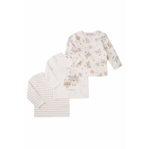 Tričko kojenecké 3pack, Minoti, Little 2, béžová - 74/80 | 9-12m