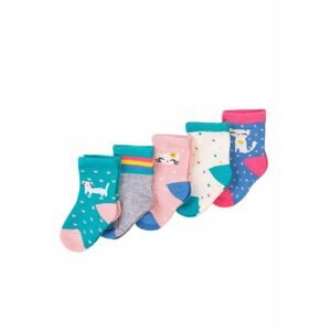 Ponožky dívčí 5pack, Minoti, NBG SOCK 18, holka - 50/68 | 0-6m