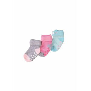 Ponožky dívčí s protiskluzem 3pack, Minoti, NBG SOCK 19, holka - 50/68 | 0-6m