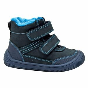 obuv chlapecká zimní barefoot TYREL NAVY, Protetika, tmavě modrá - 30