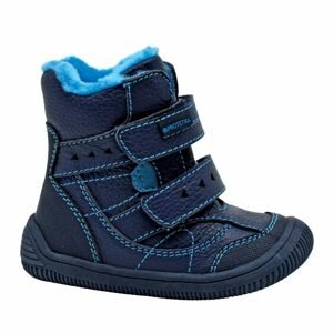 chlapecké zimní boty Barefoot TOREN, protetika, modrá - 28