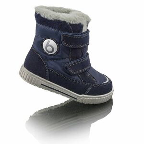 dětské zimní boty s kožíškem POLARFOX, 2 suché zipy, BUGGA, B00173-04, modrá - 29