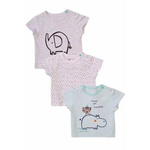 Tričko kojenecké s krátkým rukávem 3pack, Minoti, Koala 3, bílá - 56/62 | 0-3m