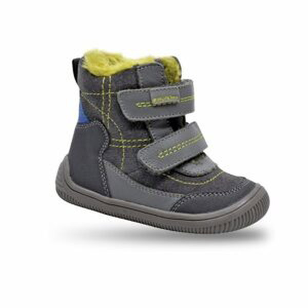 Chlapecké zimní boty Barefoot RAMOS GREY, Protetika, šedá - 34