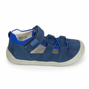 chlapecké sandály Barefoot KENDY DENIM, Protetika, tmavě modrá - 22