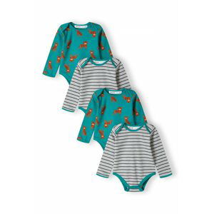 Body kojenecké 4pack, Minoti, 15mbaby 9, modrá - 56/62 | 0-3m