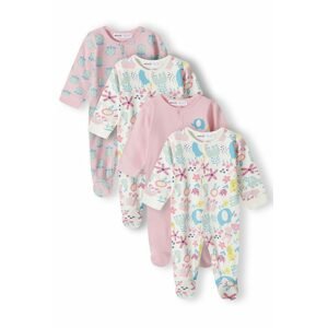 Overal kojenecký 4pack, Minoti, 16mbaby 1, holka - 62/68 | 3-6m