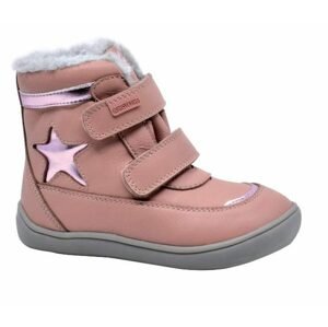 Dívčí zimní boty Barefoot LINET ROSA, Protetika, růžová - 28