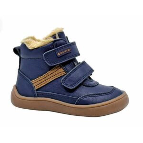 Chlapecké zimní boty Barefoot TARGO NAVY, Protetika, modrá - 32