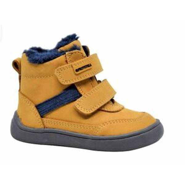Chlapecké zimní boty Barefoot TARGO BEIGE, Protetika, béžová - 32