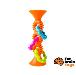 Fat Brain chrastítko pipSquiz Loops oranžové 15 cm